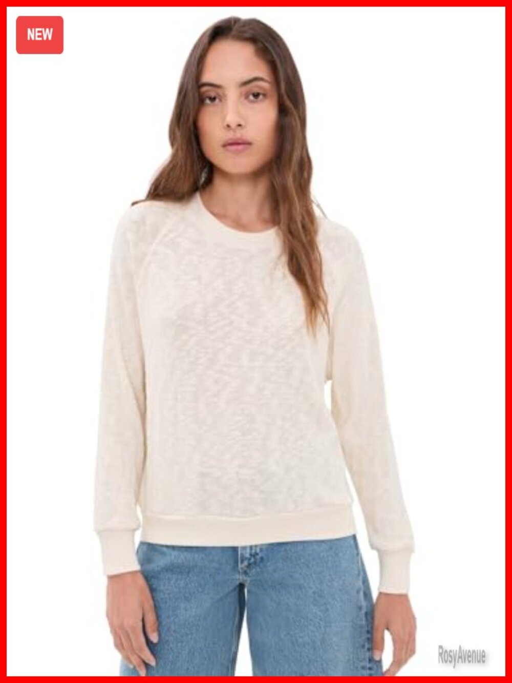 Raglan Sweatshirt Mesh Pullover Crew Neck Long Sleeve Stretch Fleece